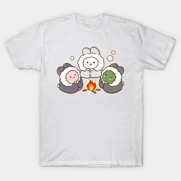 Bunnies Sitting on a Bonfire T-Shirt by Anicue